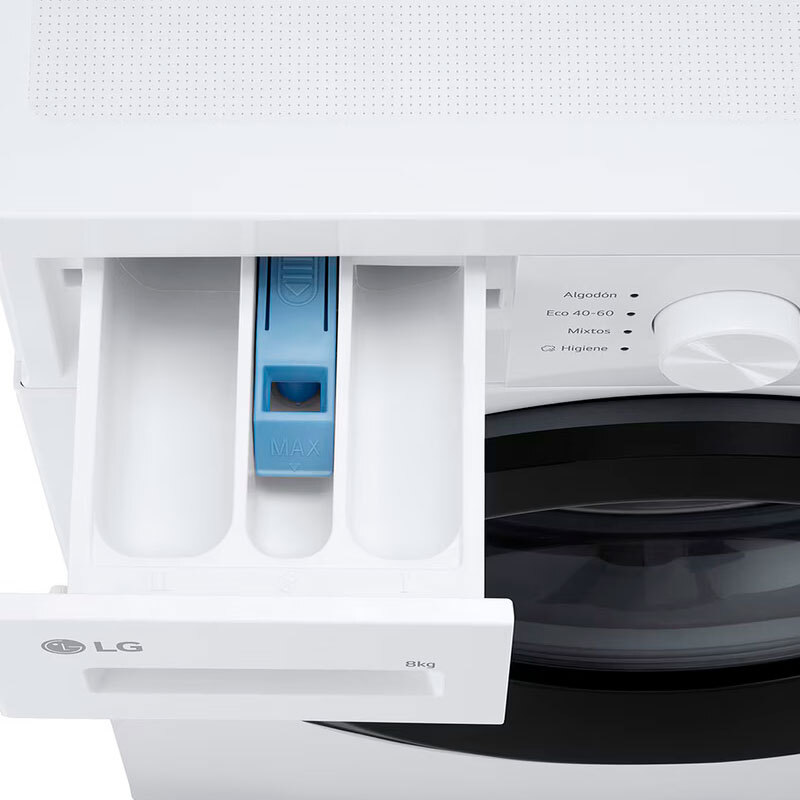 Lavadora carga frontal LG F4A10S8NWK – 8 kg, 1.400 rpm, Clase A
