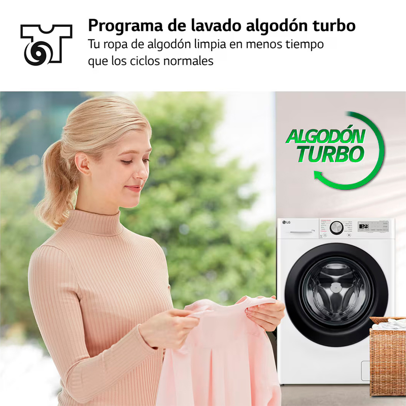 Lavadora carga frontal LG F4WR5011A6F – 11 kg, 1.350 rpm, AI Direct Drive