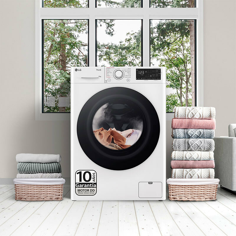 Lavadora LG F4WR5510A0W – 10 kg, AI Direct Drive, Dosificación automática