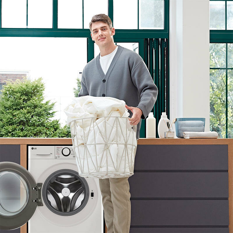 Lavadora carga frontal LG F4WR6013A0W – 13 kg, Clase A, TurboWash 360º