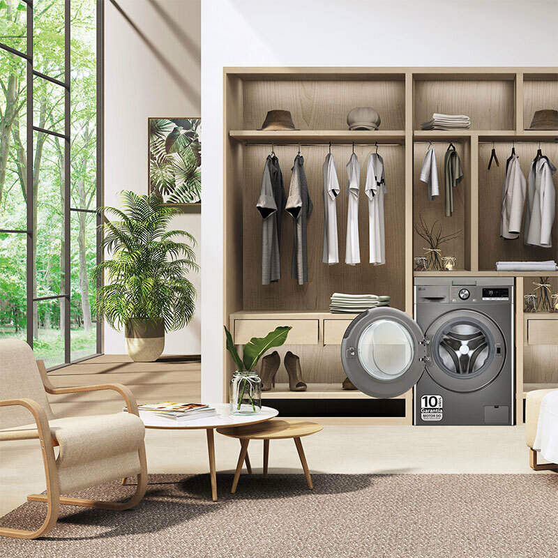 Lavadora LG F4WR7010AGS – 10 kg, AI Direct Drive, TurboWash360