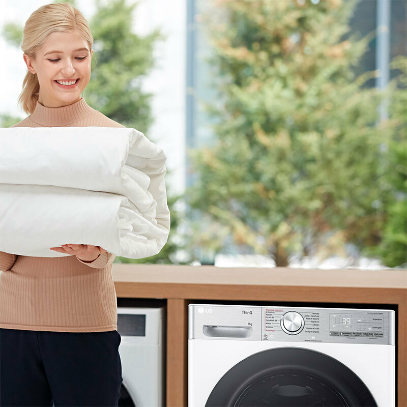 Lavadora carga frontal LG F4WR9009A2W – 9 kg, AI DD 1.400 rpm, TurboWash