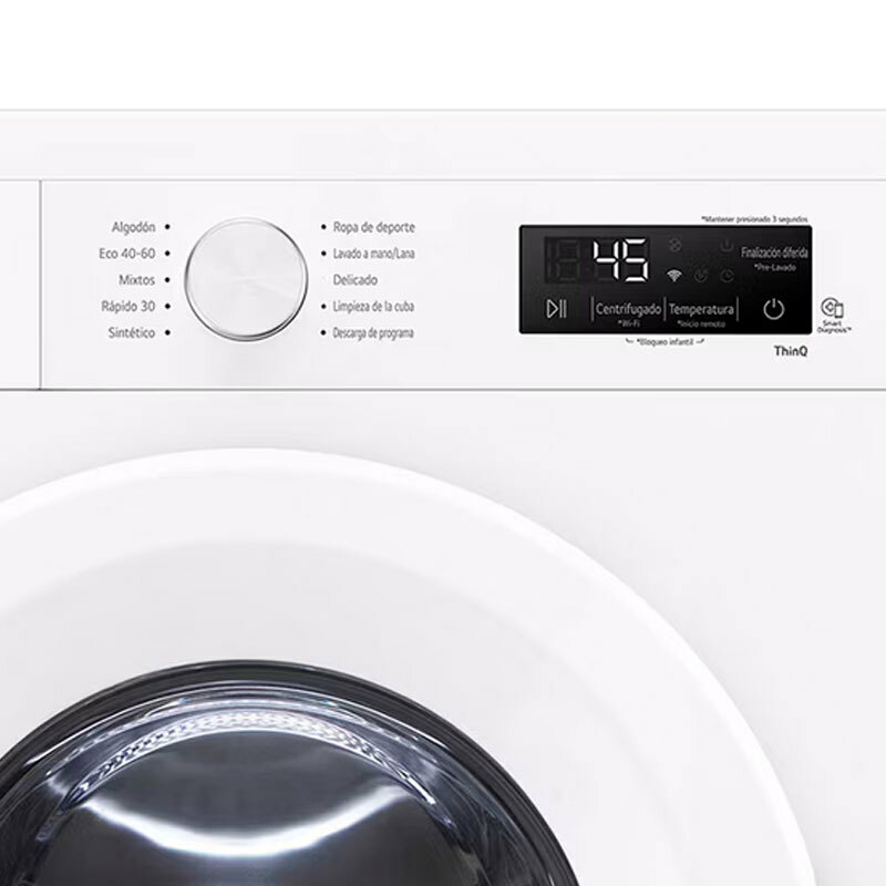 Lavadora carga frontal LG F4X1008NWH – 8 kg, Clase A, Inverter Direct Drive