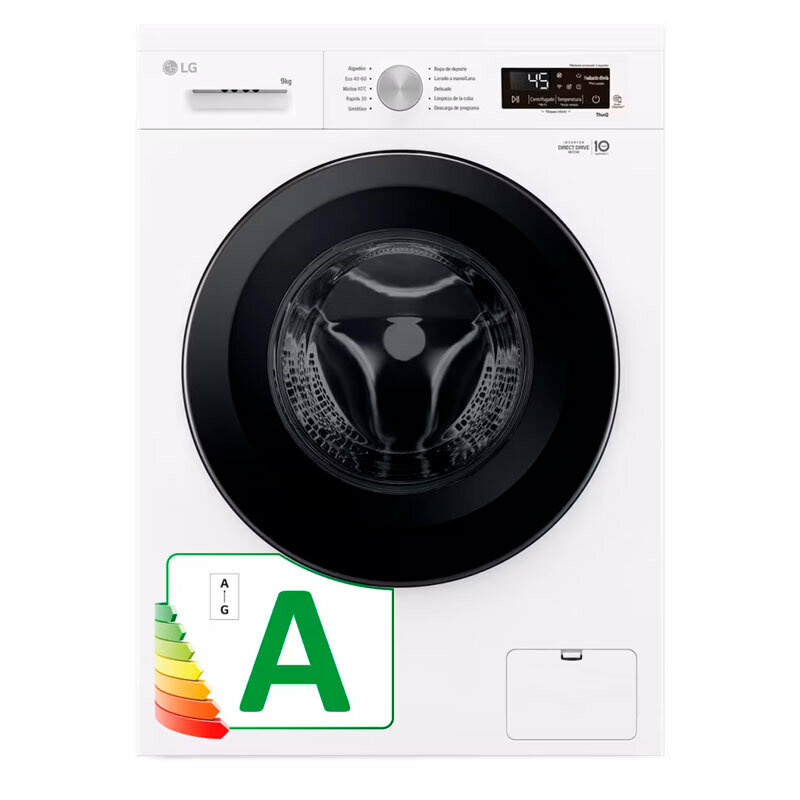 Lavadora frontal LG F4X1009NWK – 9 kg, 1.400 rpm, Wi‑Fi