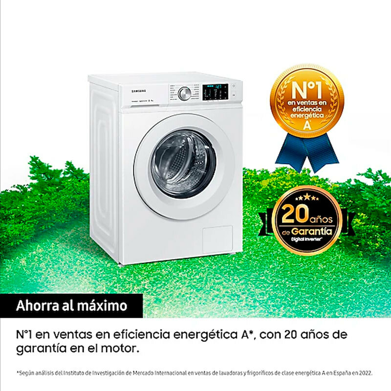 Lavadora Samsung WW11BBA046TWEC – 11 kg, Digital Inverter, EcoBubble y Vapor