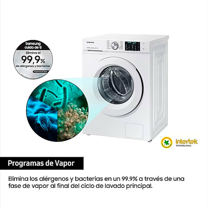 Lavadora Samsung WW11BBA046TWEC – 11 kg, Digital Inverter, EcoBubble y Vapor
