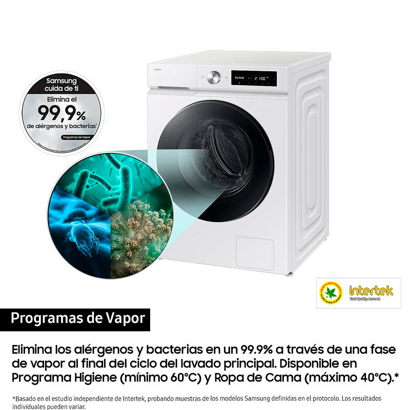 Lavadora de carga frontal Samsung WW11DB7B34GWU3 – 11 kg, Clase A, AI EcoBubble