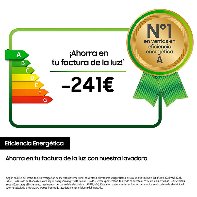 Lavadora carga frontal Samsung WW80CGC04DTHEC – 8 kg, EcoBubble, Wi‑Fi