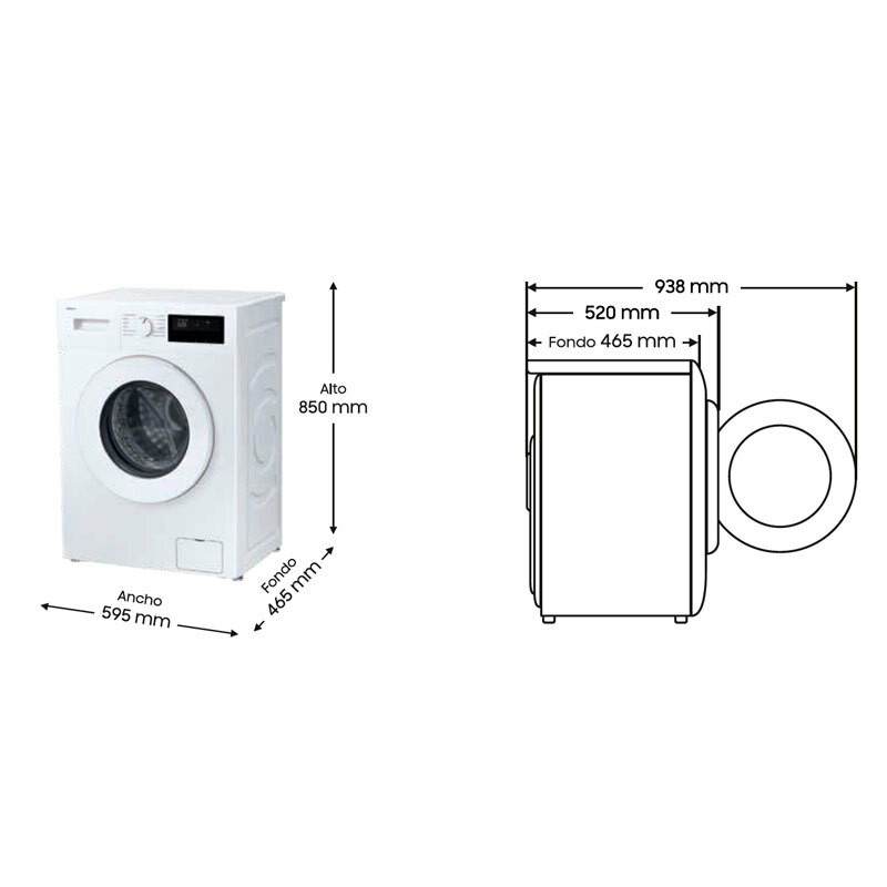 Lavadora carga frontal Samsung WW80FG3M05TWEC – 8 kg, Motor Inverter, Clase A