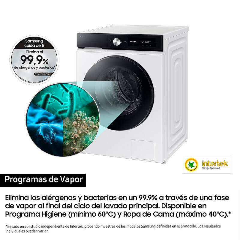 Lavadora carga frontal Samsung WW90DB7U94GEU3 – 9 kg, Clase A, Autodosificación