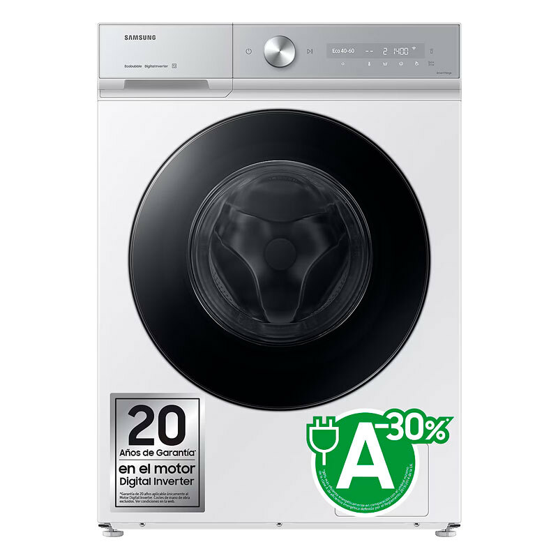Lavadora carga frontal Samsung WW90DB8U95GHU3 – 9 kg, Autodosificación, WiFi SmartThings