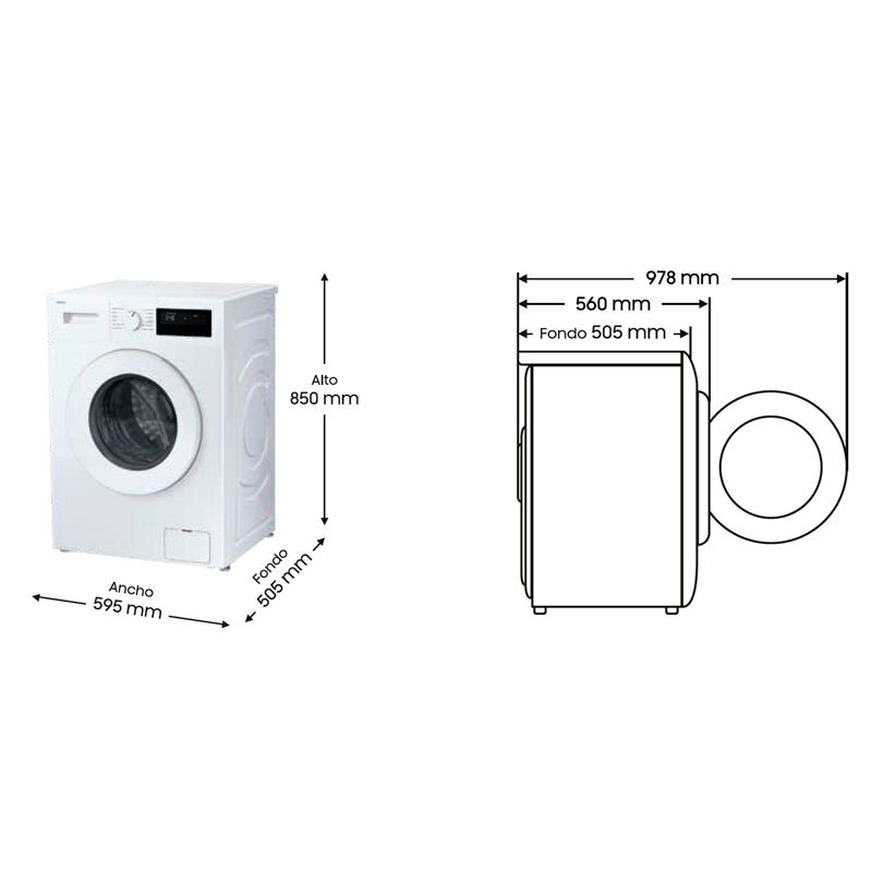 Lavadora carga frontal Samsung WW90FG3M05TWEC – 9 kg, 1.400 rpm, Clase A