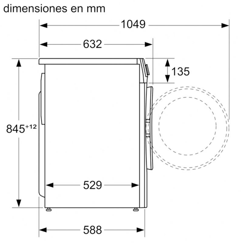 Lavadora de carga frontal Siemens WG54G2Z0ES iQ500 – 10 kg, 1.400 rpm, Clase A