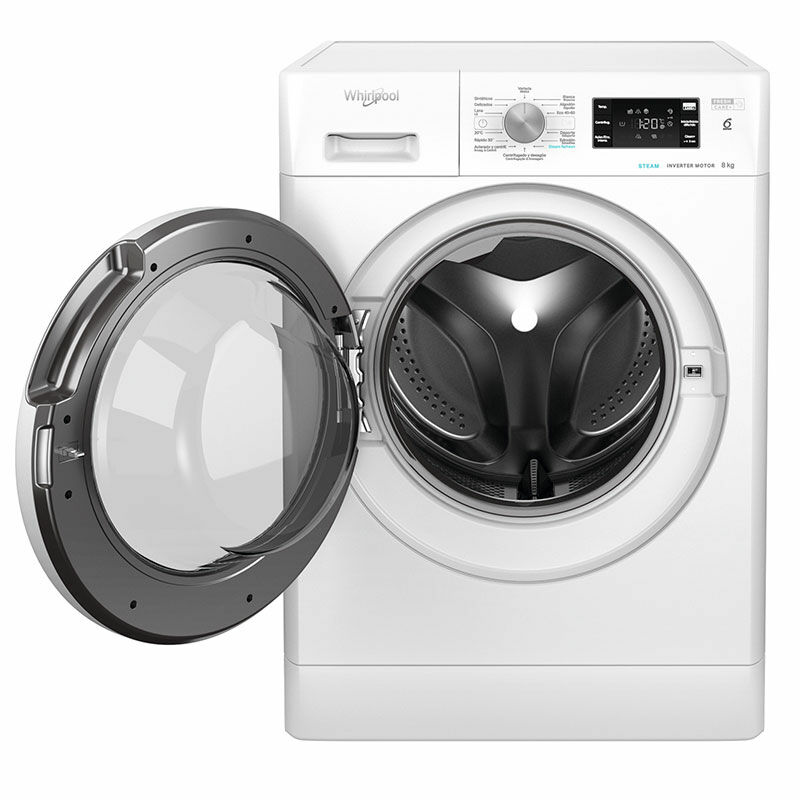 Lavadora carga frontal Whirlpool FFB 8258 WV SP – 8 kg, Motor Inverter, Función vapor