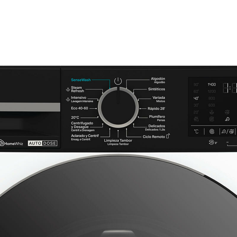 Lavadora frontal Whirlpool WPM87WADSSPT – 8 kg, AutoDose, Vapor