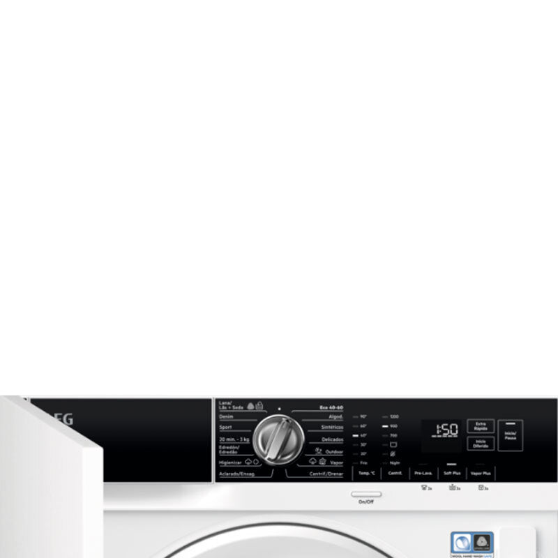 Lavadora integrable AEG LFN7G8434F – 8 kg, 1.400 rpm, ProSteam (vapor)