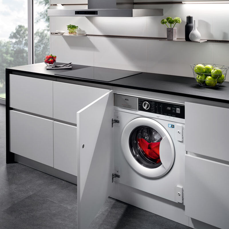 Lavadora integrable AEG LFN7G8434F – 8 kg, 1.400 rpm, ProSteam (vapor)