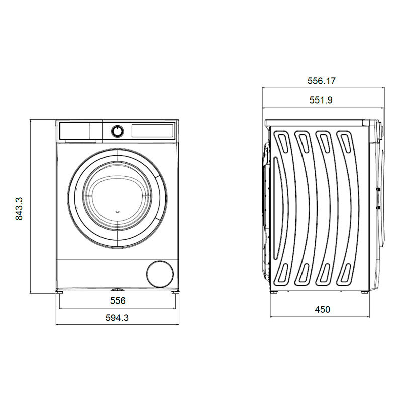 Lavadora integrable Exquisit WMI8120-E-070D – 8 kg, 1.200 rpm, 15 programas
