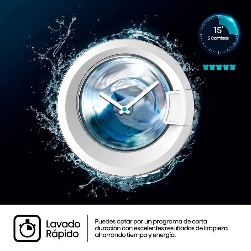 Lavadora integrable Hisense WF3M841BWIES – 8 kg, Clase A, Vapor 99,9%