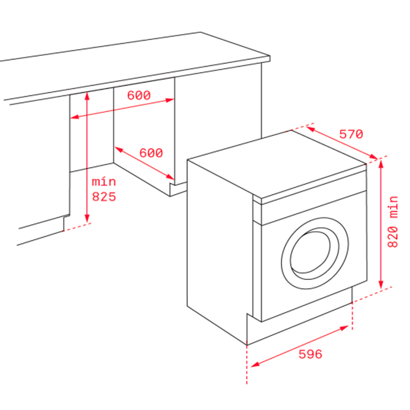 Lavadora integrable Teka LI5 1080 EUI – 8 kg, 15 programas, SmartWash