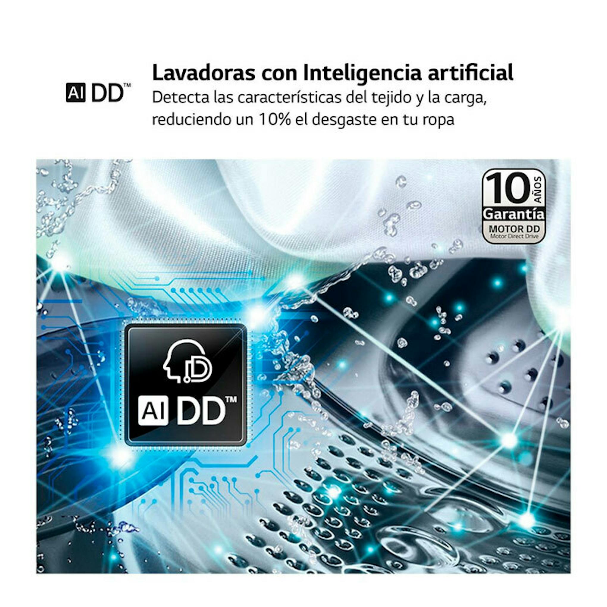 LG F0P3CYV2E lavadora con tecnología AI DD