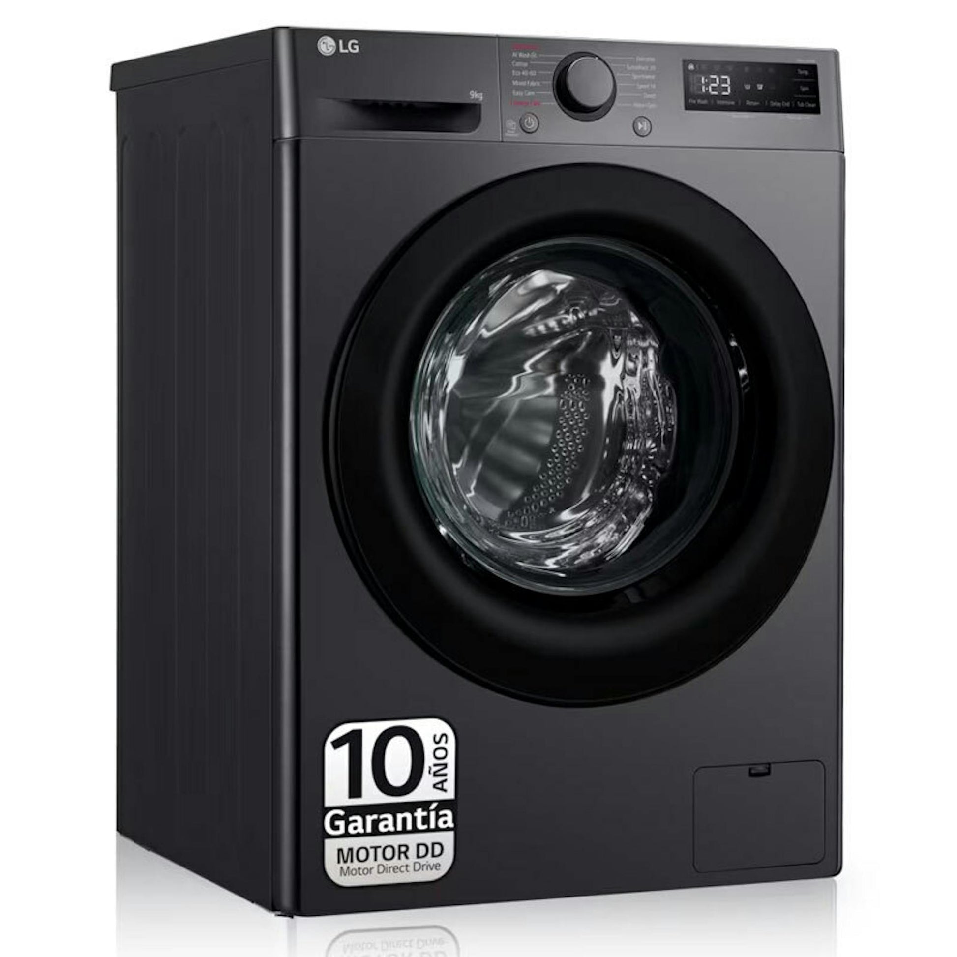 Lavadora de carga frontal LG F4WR5009A6M negra