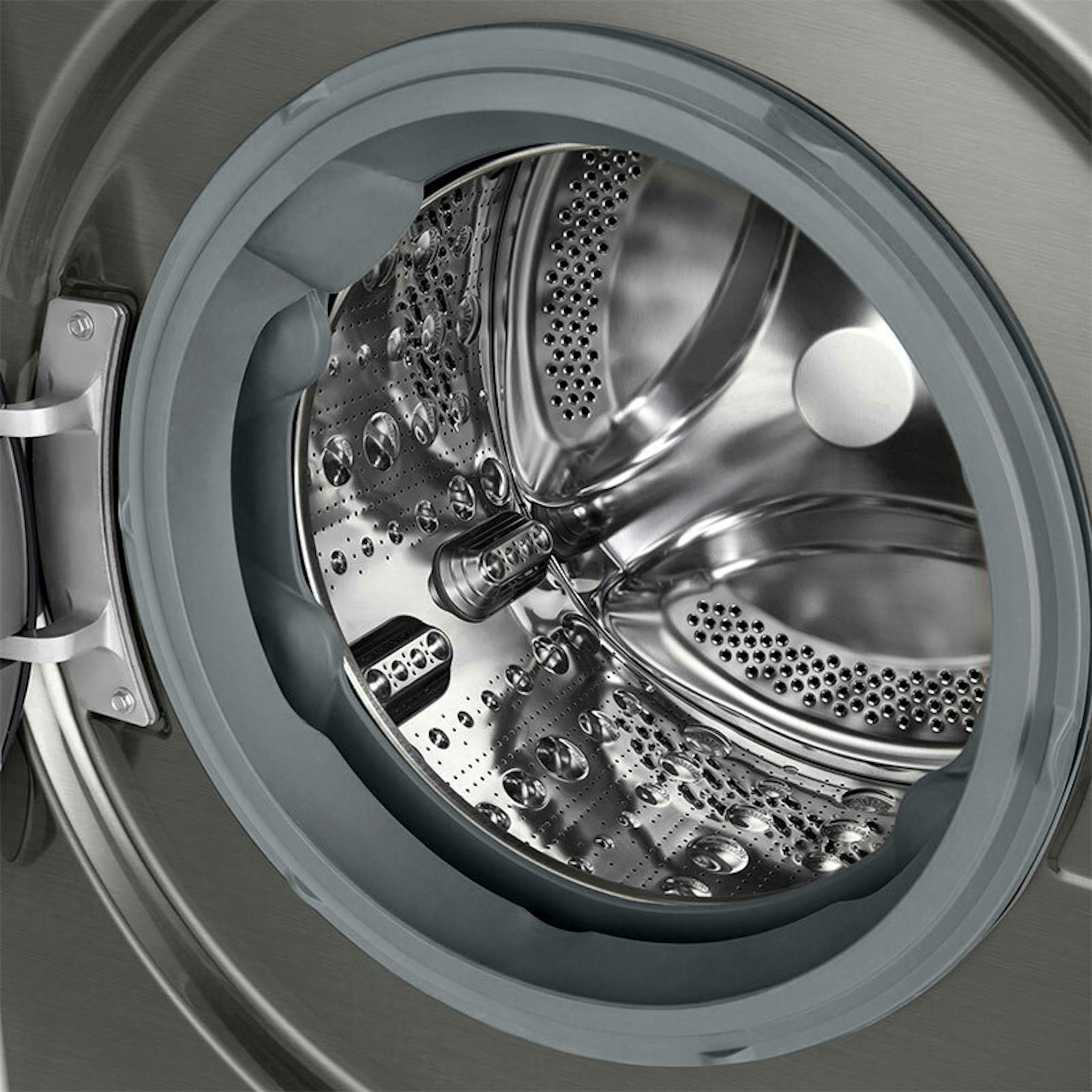 Lavadora LG F4WR7010AGS, interior del tambor de acero inoxidable