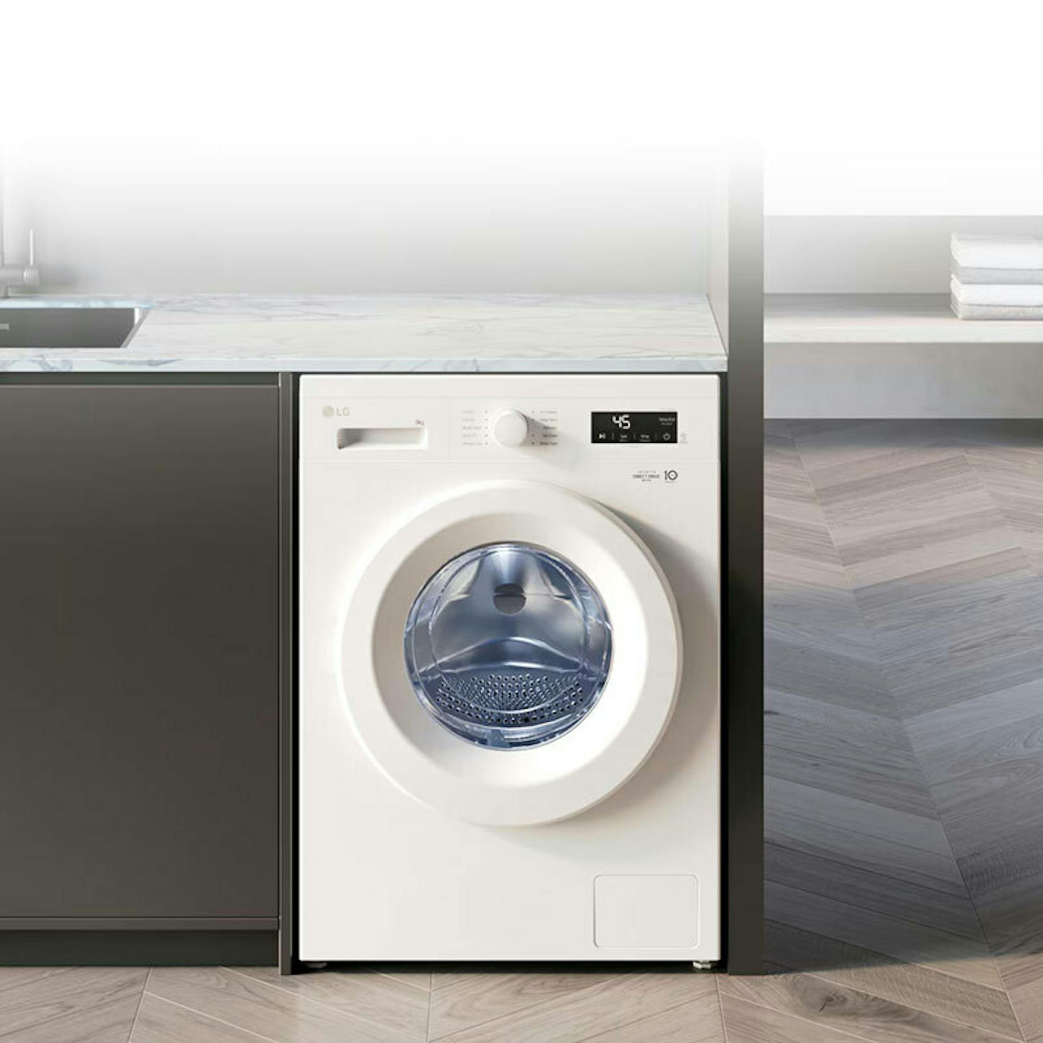 Lavadora LG F4X1008NWH blanca de carga frontal