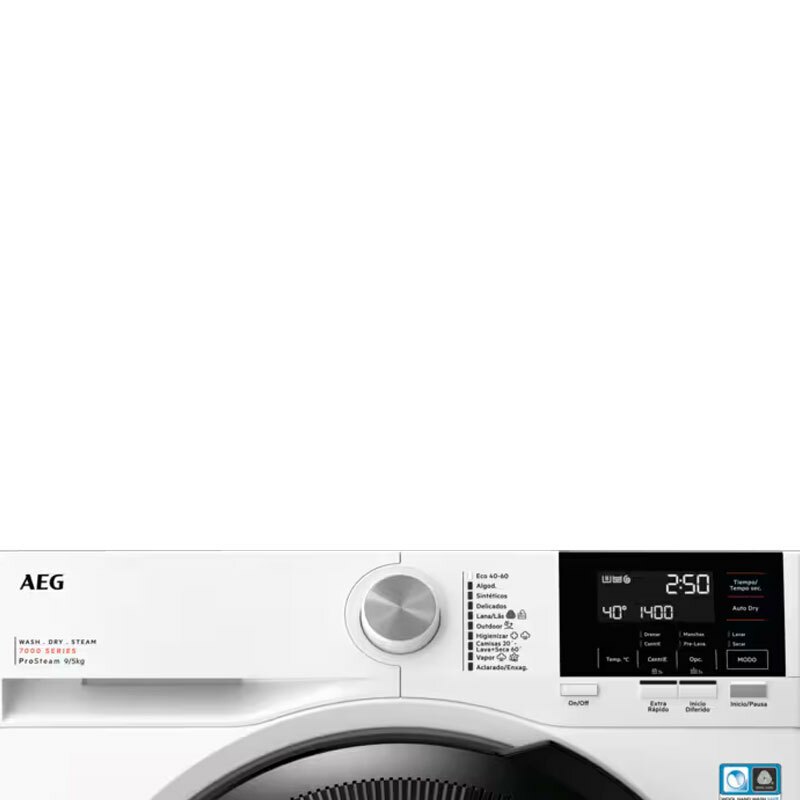 Lavasecadora AEG LWR7194M4B – 9 kg lavado, 5 kg secado, ProSteam