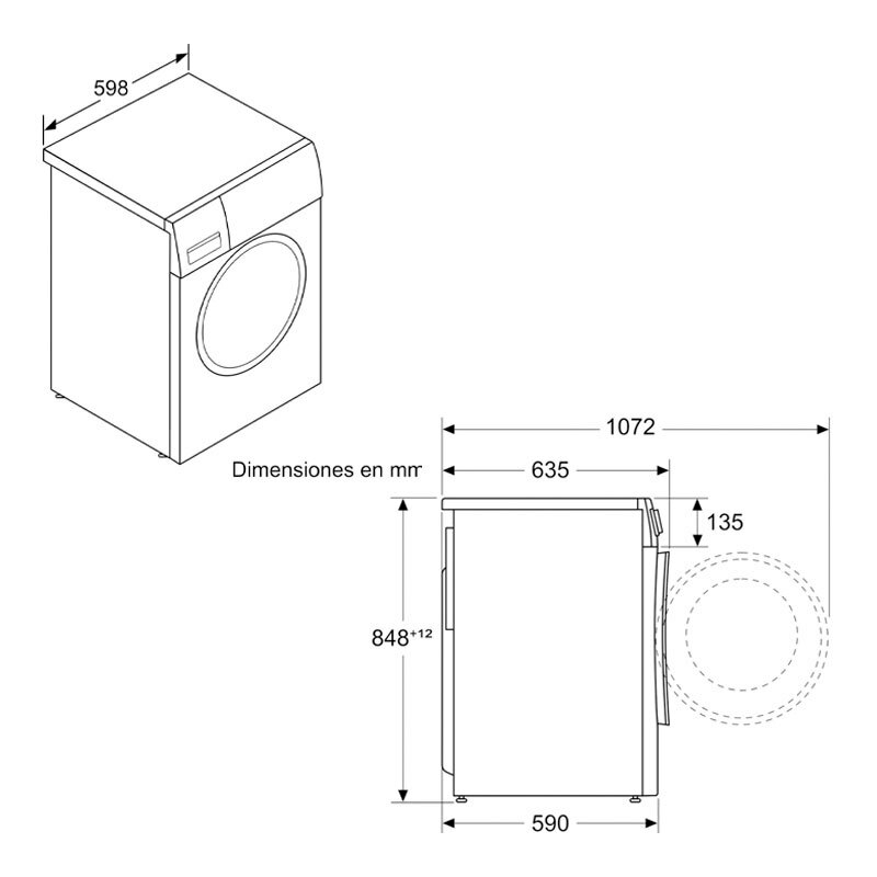 Lavasecadora Balay 3TW9105BD – 10,5 kg lavado, 6 kg secado, 1400 rpm