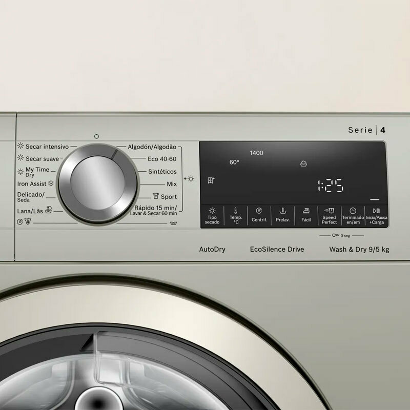 Lavasecadora Bosch WNA1341XES – 9 kg lavado, 5 kg secado, Motor EcoSilence