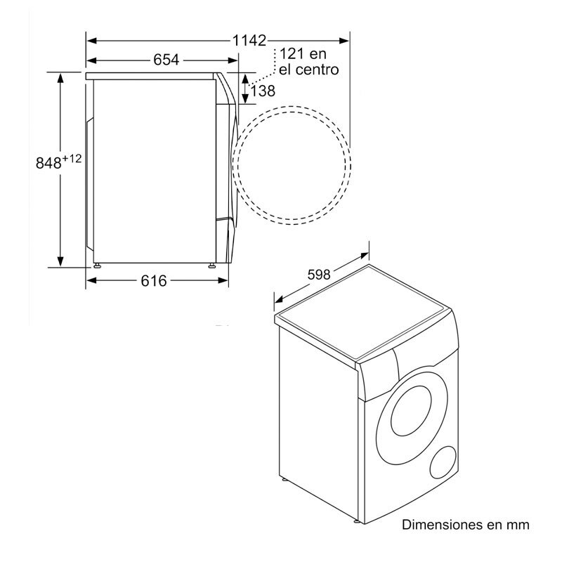 Lavasecadora Bosch WNC254A0ES – 10,5 kg lavado, 6 kg secado, i‑DOS