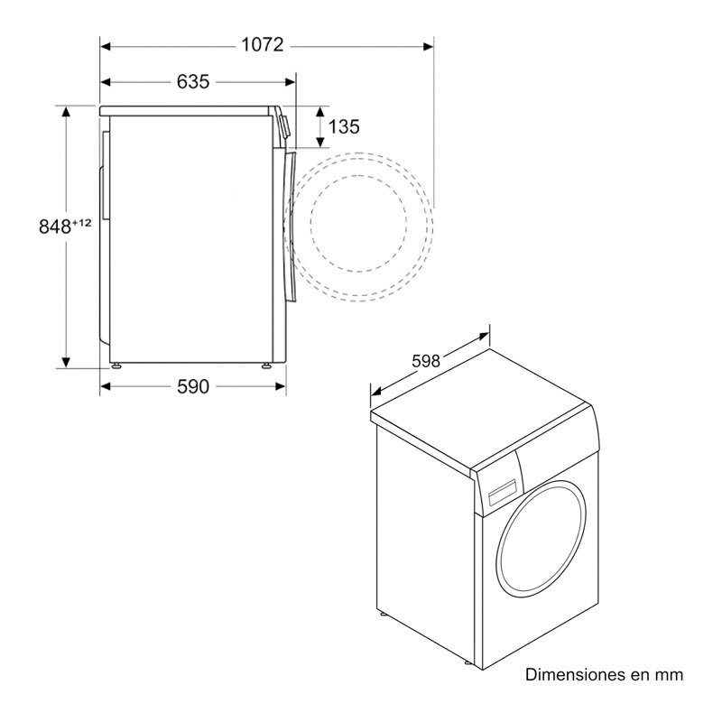 Lavasecadora Bosch WNG244A0ES – 10,5 kg lavado, 6 kg secado, i‑DOS automática