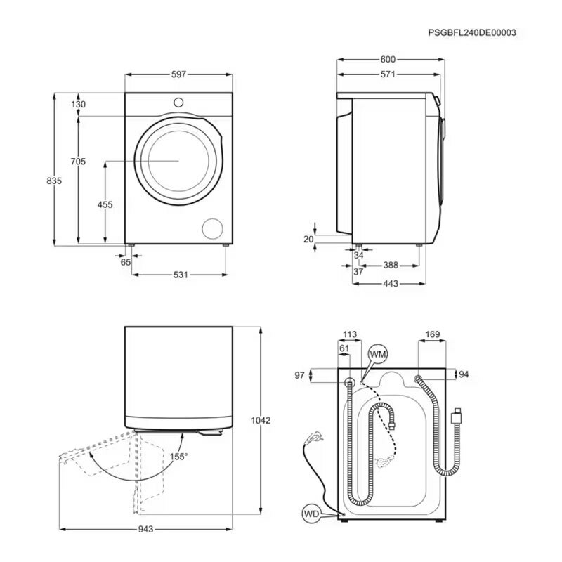 Lavasecadora Electrolux Serie 700 EWI7294M2B – 9 kg lavado, 5 kg secado, Motor Inverter
