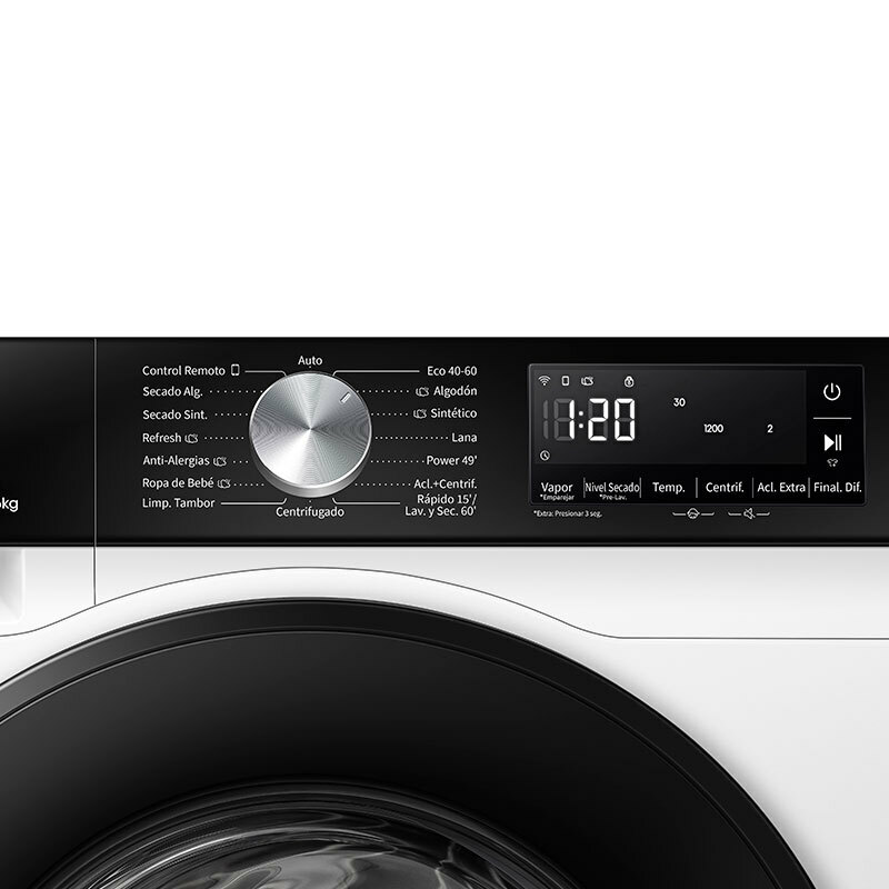 Lavasecadora Hisense WD3S1043BW3 – 10,5 kg lavado, Motor Inverter, Wi‑Fi