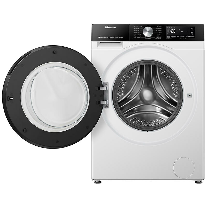 Lavasecadora Hisense WD3S8043BW3 – 8 kg lavado, 5 kg secado, Wi‑Fi