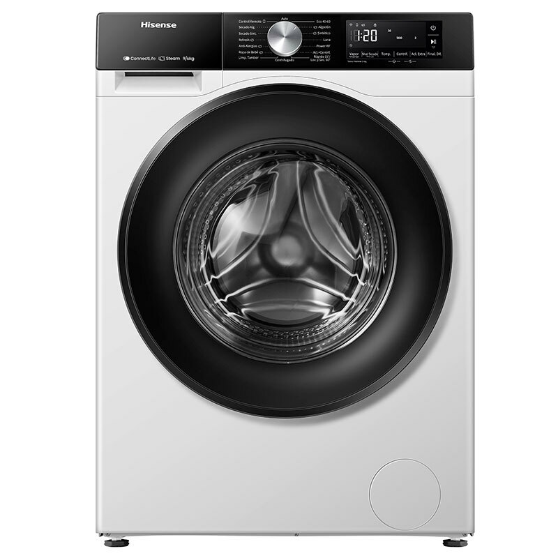 Lavasecadora Hisense WD3S9043BW3 – 9 kg lavado, 6 kg secado, WiFi