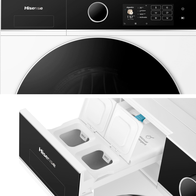 Lavasecadora Hisense WD5I1045BWQ – 10,5 kg lavado, 6 kg secado, Motor Inverter