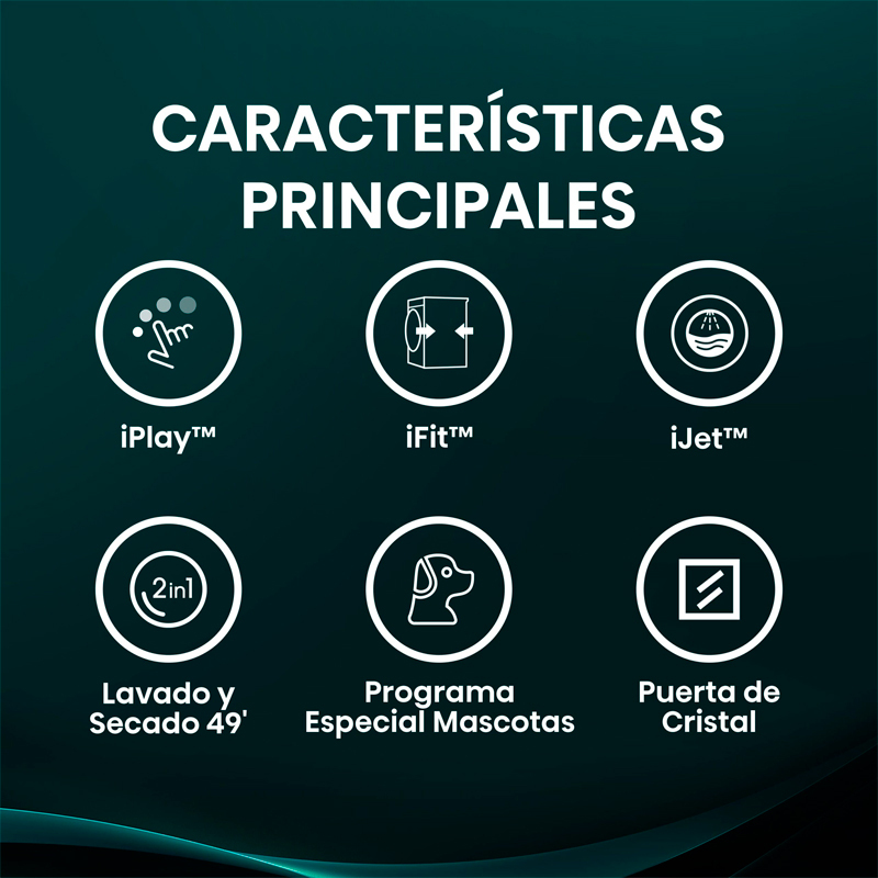 Lavasecadora Hisense WD5I1045BWQ – 10,5 kg lavado, 6 kg secado, Motor Inverter