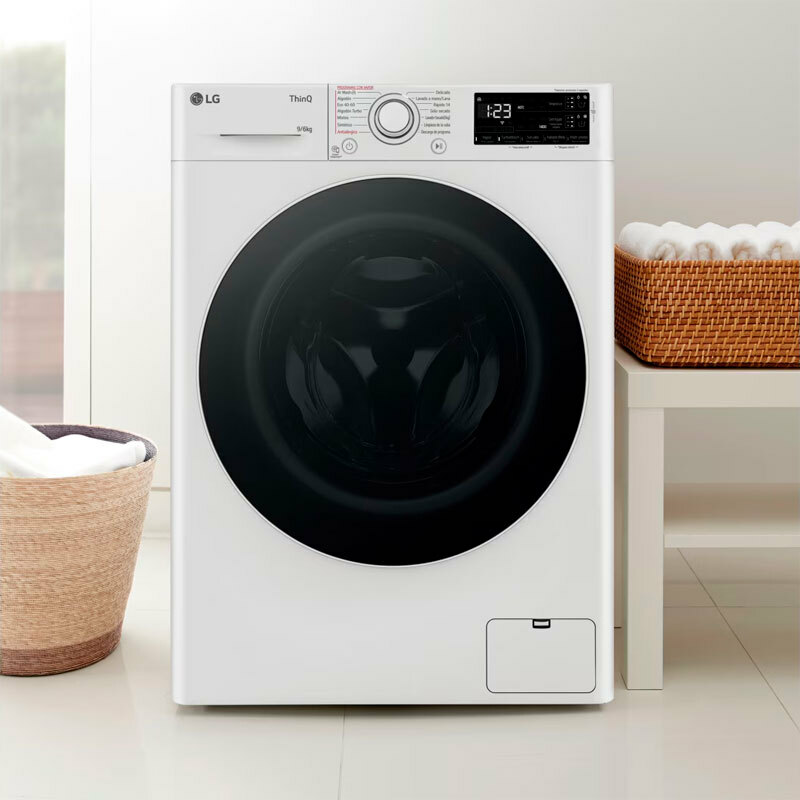 Lavasecadora LG F4DR5509A0W – 9 kg lavado, 6 kg secado, AI DD