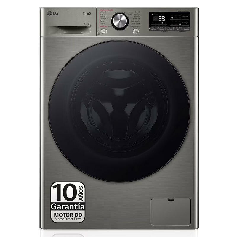 Lavasecadora LG F4DR7011AGS – 11 kg lavado, 6 kg secado, AI Direct Drive