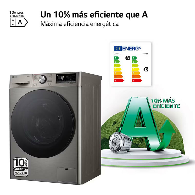 Lavasecadora LG F4DR7011AGS – 11 kg lavado, 6 kg secado, AI Direct Drive