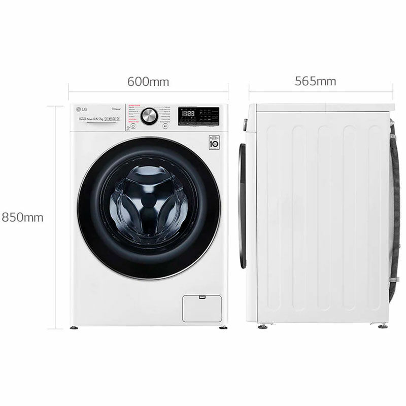 Lavasecadora LG F4DV7510S2W – 10,5 kg lavado/7 kg secado, AI Direct Drive, Autodosificador EzDispense