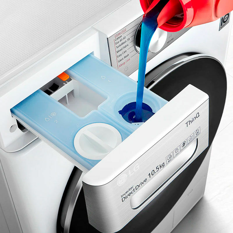 Lavasecadora LG F4DV7510S2W – 10,5 kg lavado/7 kg secado, AI Direct Drive, Autodosificador EzDispense