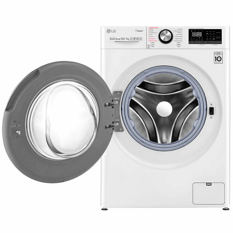 Lavasecadora LG F4DV7510S2W – 10,5 kg lavado/7 kg secado, AI Direct Drive, Autodosificador EzDispense