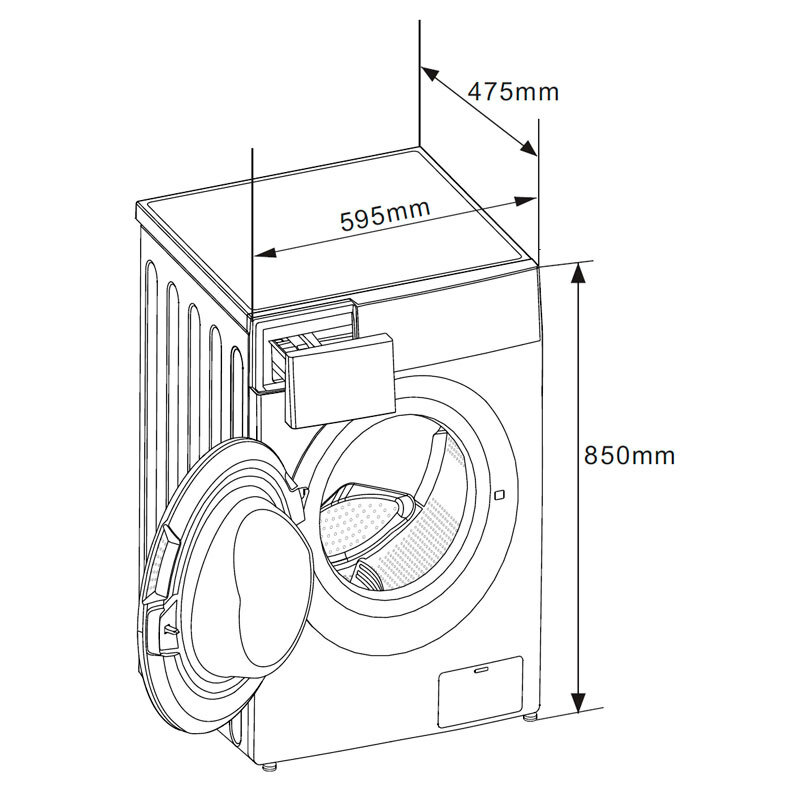 Lavasecadora Midea MF200D80WBW-ES – 8 kg lavado, 6 kg secado, Motor BLDC Inverter