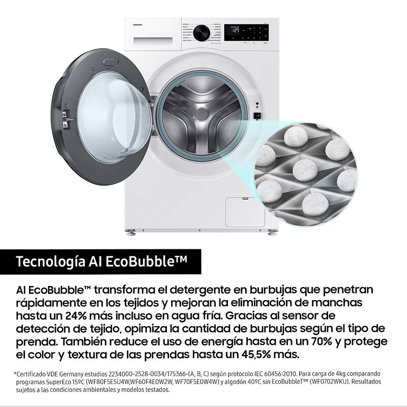 Lavasecadora Samsung WD11DG5B15BEEC – 11 kg lavado, 6 kg secado, WiFi SmartThings