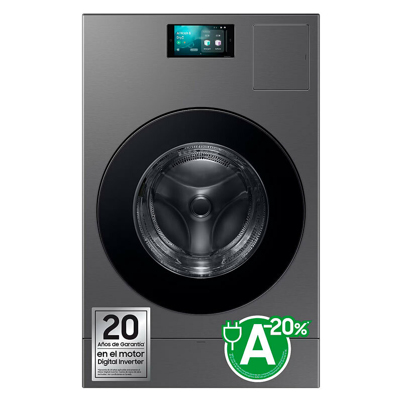 Lavasecadora Samsung WD18DB8995BZT2 – 18/11 kg, AI Opti Wash & Dry, Bomba de calor