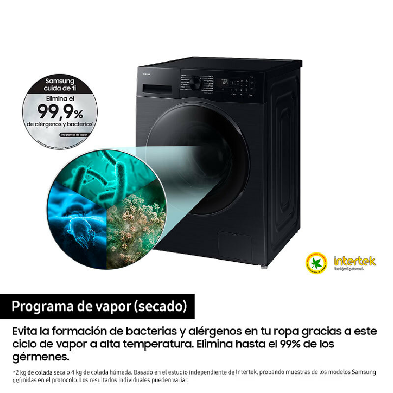 Lavasecadora libre instalación Samsung WD90DG5B15BBEC – 9/6 kg, Digital Inverter, WiFi SmartThings