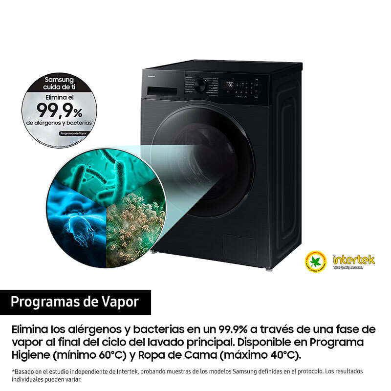 Lavasecadora Samsung WD90DG5G34BBEC – 9 kg lavado, 5 kg secado, Fondo 48 cm